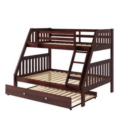 Donco Kids Austin Mission Twin Over Full Cappuccino Bunkbed with Twin Trundle