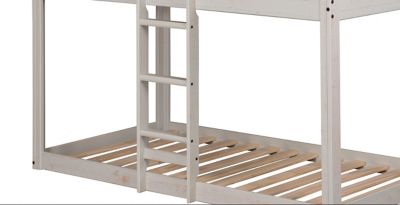 Image showing  Deer Blind Twin Over Twin Rustic Grey House Bunkbed