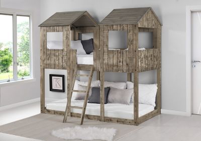 Image showing  Tower Twin over Twin Bunkbed, Rustic Driftwood