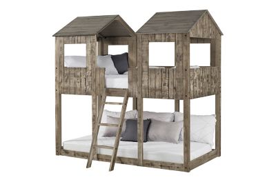 Image showing  Tower Twin over Twin Bunkbed, Rustic Driftwood