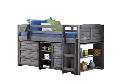 Donco Kids Louver Twin White Modular Low Loft Bed - Goup A At Tractor ...