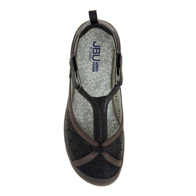 JBU Women's Daffodil Mary Jane Shoes- Black Earth