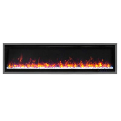 Kennedy Commercial Series Smart Electric Fireplace, 60 in., Grey Frame