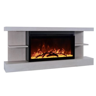 Image showing  Home Decor Series Fireplace Floating Mantel Shelf, Classic Grey Wood