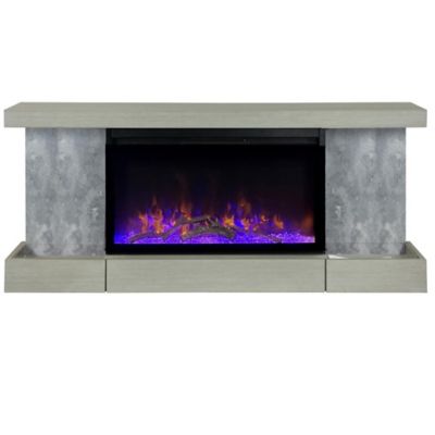 Image showing 7 th ActiveFlame Home Decor Series Fireplace Floating Mantel Shelf , Urban Cement