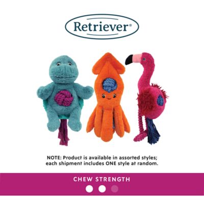 Image showing  Plush and Rope Ball Animal Dog Toy, Assorted Styles