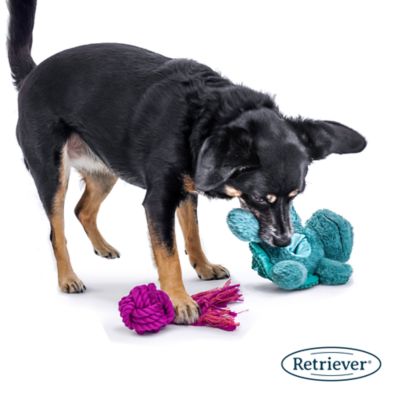 Image showing  Plush and Rope Ball Animal Dog Toy, Assorted Styles