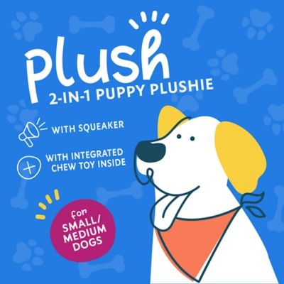 Image showing  2-in-1 Puppy Plushie Dog Toy, Assorted Styles