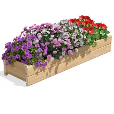 Greenes Fence Cedar Wood Planter Box with Rail Mount Brackets