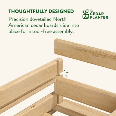 Image showing 5 th Greenes Fence Cedar Wood Planter Box with Wall Mount Brackets