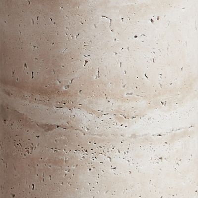 Image showing  Corbett Natural Travertine Stone Table Lamp with Fabric Shade