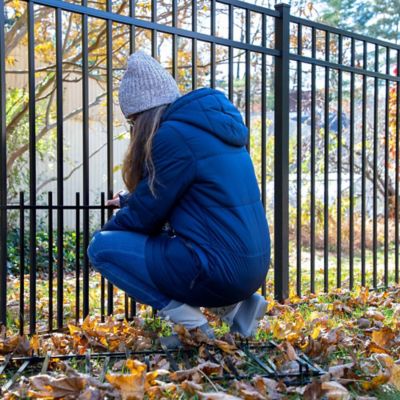 Image showing  19.5 in. x 35 in. Black Aluminum Puppy Picket Add-on Kit