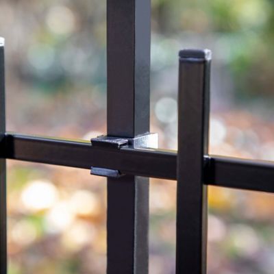 Image showing  19.5 in. x 35 in. Black Aluminum Puppy Picket Add-on Kit