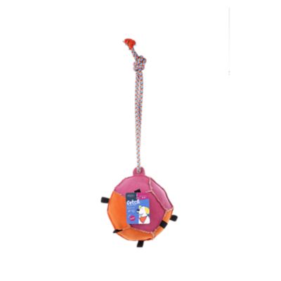 Image showing  8 in. Tab Tug Ball Dog Toy, Assorted Colors