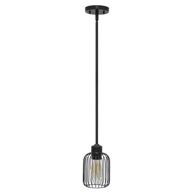 Image showing  Ironhouse One Light Industrial Decorative Hanging Metal Caged Mini Pendant Ceiling Light Fixture