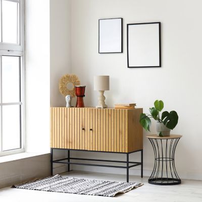 Lalia Home Organix Rustic Farmhouse Distressed Neutral Resin Base Mini Table Desk Lamp with Beige Fabric Shade