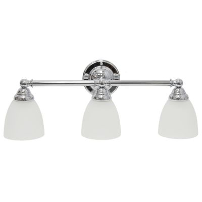 Lalia Home Essentix Traditional Three Light Metal and Translucent Glass Shade Vanity Wall Mounted Fixture