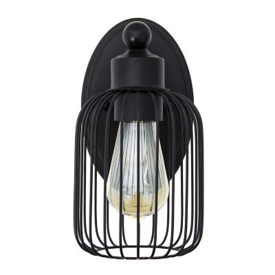 Lalia Home Ironhouse One Light Industrial Decorative Cage Wall Sconce Wall Mounted Fixture