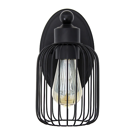 Lalia Home Ironhouse One Light Industrial Decorative Cage Wall Sconce Wall Mounted Fixture