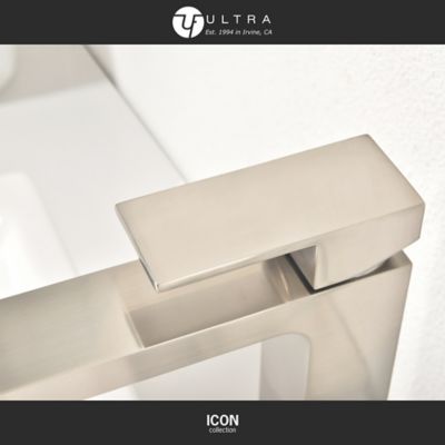 Image showing  Icon Single Hole Single-Handle Bathroom Faucet Rust and Spot Resist in Brushed Nickel