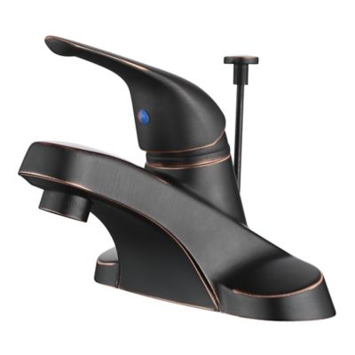 Ultra Faucets Kree Classic 4 in. Centerset Single-Handle Bathroom Lavatory Faucet Rust Resist, Drain Assembly, Oil Rubbed Bronze