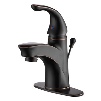 Ultra Faucets Nita Vantage Collection Centerset Oil Rubbed Bronze Single Bathroom Faucet with Drain Assembly