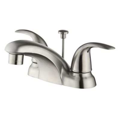 Ultra Faucets Nita Vantage 4 in. Centerset Double-Handle Bathroom Faucet Rust Resist with Drain Assembly in Brushed Nickel