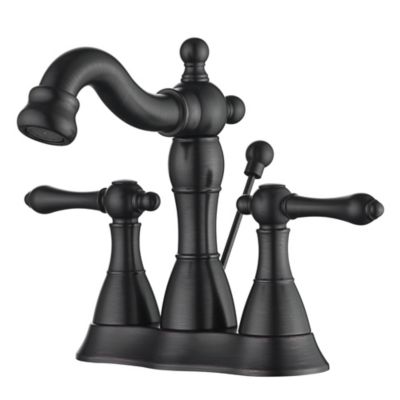 Ultra Faucets Prime 4 in. Centerset Double-Handle Bathroom Faucet Rust Resist with Drain Assembly in Oil Rubbed Bronze