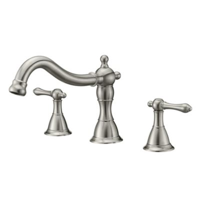 Ultra Faucets Prime 2-Handle Deck-Mount Roman Tub Spout Faucet in Brushed Nickel