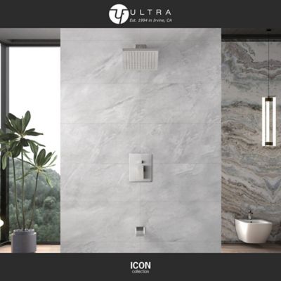 Image showing  Icon Collection Brushed Nickel Single-Handle Tub And Shower Trim 1.8 GPM