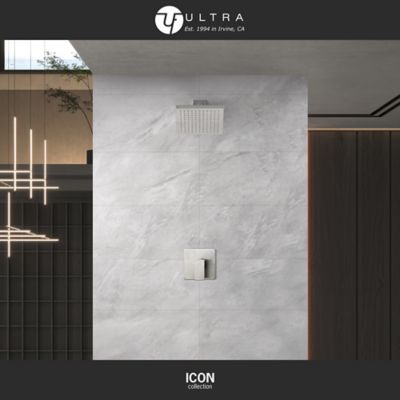 Image showing  Icon Single-Handle 1-Spray Shower Faucet 1.8 GPM with Pressure Balance, Anti Scald in. Brushed Nickel