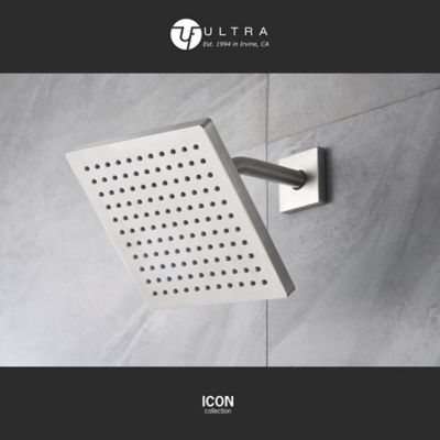 Image showing  Icon Single-Handle 1-Spray Shower Faucet 1.8 GPM with Pressure Balance, Anti Scald in. Brushed Nickel