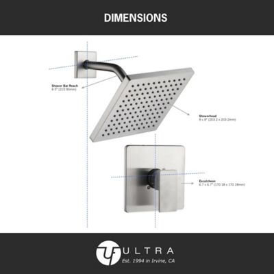 Image showing  Icon Single-Handle 1-Spray Shower Faucet 1.8 GPM with Pressure Balance, Anti Scald in. Brushed Nickel