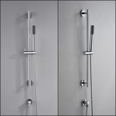 Image showing  Kree Sweep 1-Spray Rectangle High Pressure Multifunction Wall Bar Shower Kit with Hand Shower in Polished Chrome