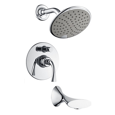 Ultra Faucets Twist Single-Handle 1-Spray Tub and Shower Faucet 1.8 GPM in. Polished Chrome (Valve Included)