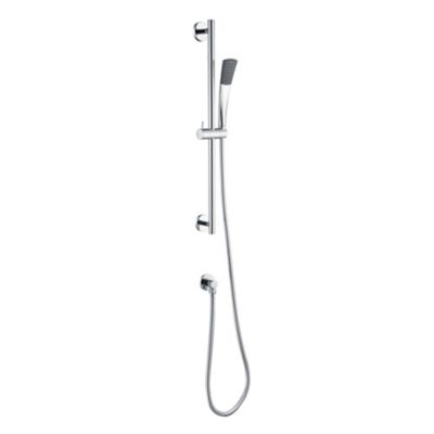 Ultra Faucets Twist 1-Spray Rectangle High Pressure Multifunction Wall Bar Shower Kit with Hand Shower in Polished Chrome