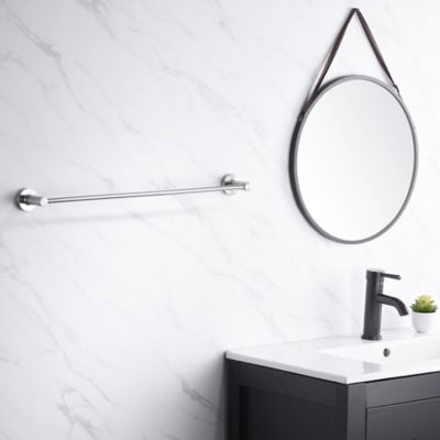 Image showing  Kree 24 in. Wall Mounted Towel Bar Rust and Corrosion Resistant in Brushed Nickel