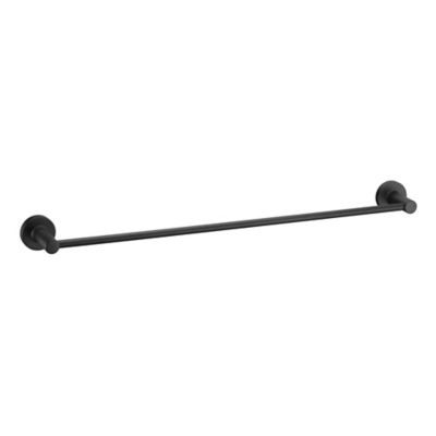 Ultra Faucets Kree 24 in. Wall Mounted Towel Bar Rust and Corrosion Resistant in Matte Black