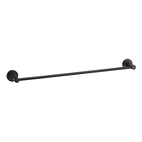 Ultra Faucets Kree 24 in. Wall Mounted Towel Bar Rust and Corrosion Resistant in Matte Black