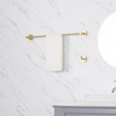 Image showing  Kree 24 in. Wall Mounted Towel Bar Rust and Corrosion Resistant in Brushed Gold