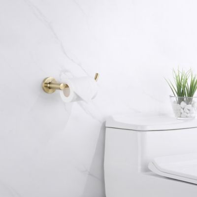 Image showing  Kree Wall Mounted Toilet Paper Holder in Brushed Gold