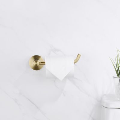 Image showing  Kree Wall Mounted Toilet Paper Holder in Brushed Gold