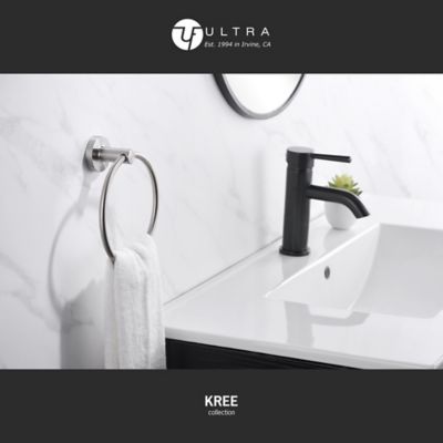 Image showing  Kree Wall Mounted Towel Ring in Brushed Nickel