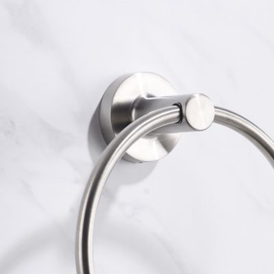 Image showing  Kree Wall Mounted Towel Ring in Brushed Nickel