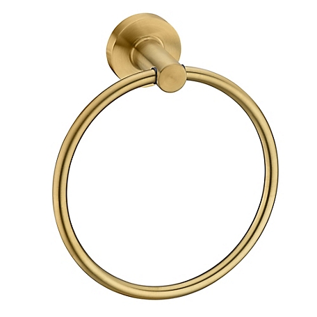 Ultra Faucets Kree Wall Mounted Towel Ring in Brushed Gold