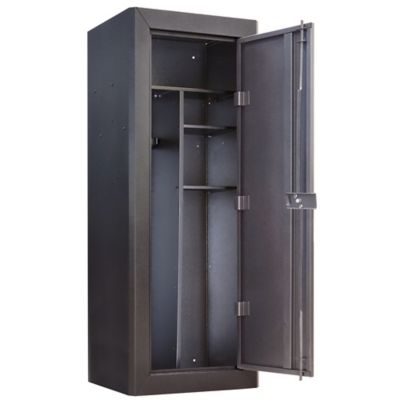 Image showing  18 Gun 12.14 cu. ft. Key Lock Welded-Steel Security Gun Cabinet with Beveled Edge Hammer Granite