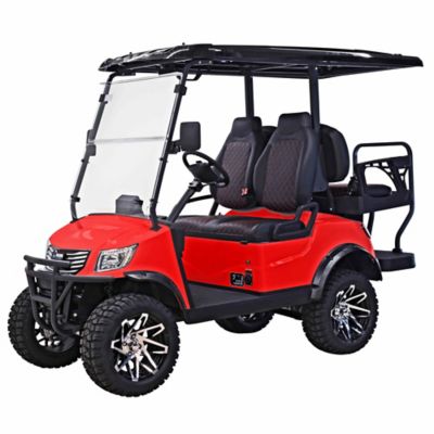 Massimo MVR2X Electric Golf Cart, 4 Passenger - Red