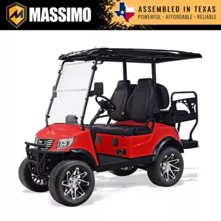 Massimo 4-Seater 48V MVR2X Electric Golf Trolley Red Golf Carts