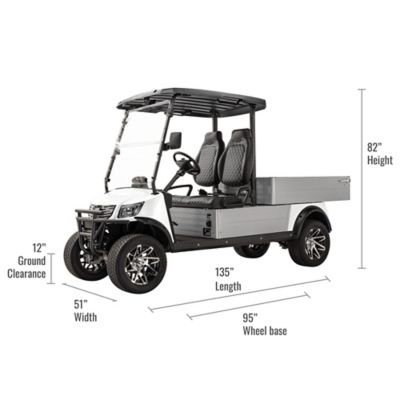 Image showing 8 th Massimo 2-Seater 48V MVR Cargo Max Utility Electric Golf Cart with Dump Bed, Blue