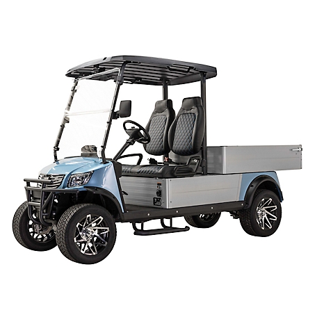 Massimo MVR Cargo Max Utility Electric Golf Cart with Dump Bed - Blue